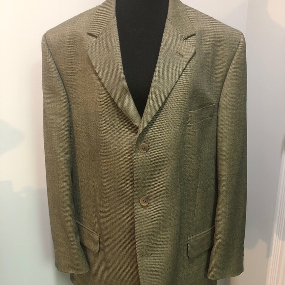 Vintage Designer Oscar De La Renta Men’s Wool and Silk Blazer - Picture 1 of 8